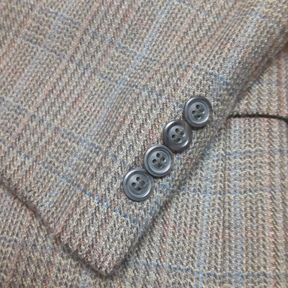 Jos. A. Bank Men's 40R Wool Cashmere Herringbone Sports Coat Two Button - Picture 8 of 16